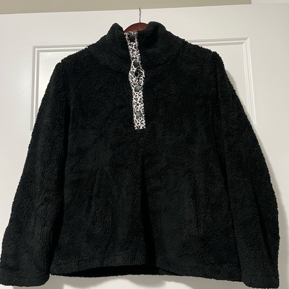 J crew 1/4 Snap Sherpa Size Medium - Picture 2 of 5